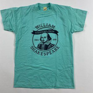 Vintage 80s 90s William Shakespeare T Shirt Adult Small Screen Stars Made in USA